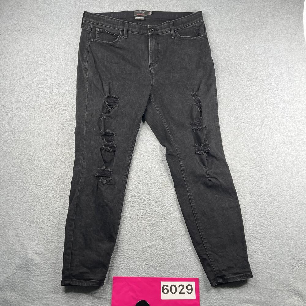 Torrid Feel The Fit Jeans Sky High Skinny Womens Black Stretch 18R